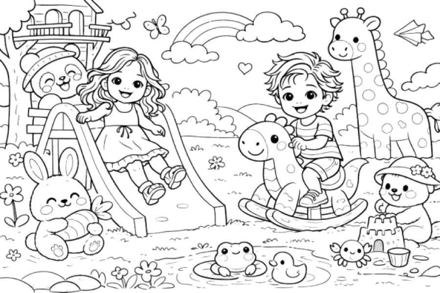 Lumi Kids coloring activity artwork.